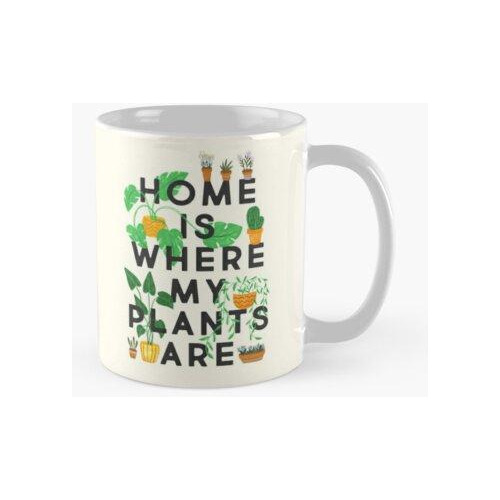 Taza El Hogar Es Donde Están Mis Plantas Calidad Premium