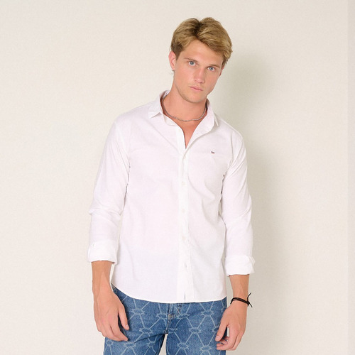 Camisa Basica Poplin Hombre Chicago Slim Basic Laundry Jeans