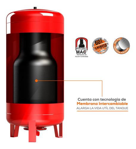 Tanque Hidroneumatico Evans Hydro-mac® De 480l Vertical
