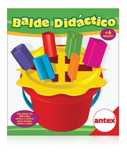 Set Balde Didactico Con Juego De Encastre Antex 4007