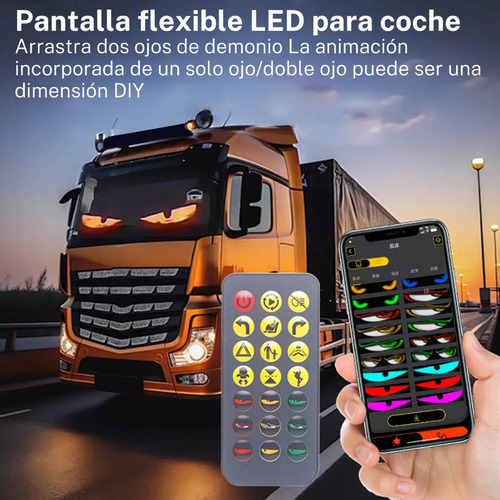 Pantalla Led Con Luz De Ojos De Ángel, 2 Unidades/kit (12 X