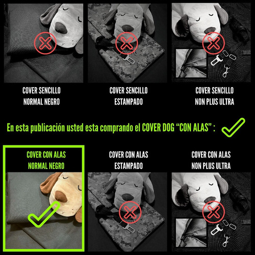 Seat Cover Forro Protector Alas Sillas Para Carro Mascotas