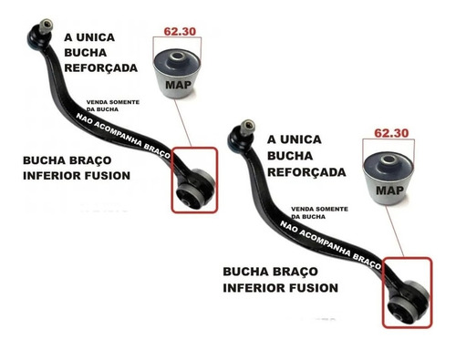 02-bucha Braço Curvo Dianteiro Ford Fusion 2006 A 2012 Cada