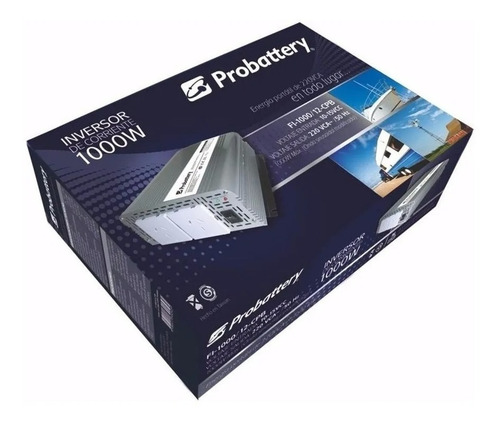 Imagen 2 de 2 de Inversor De Corriente 12v A 220v 1000w Probattery Conversor