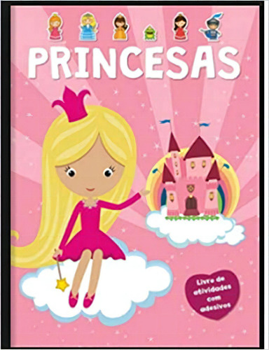 Princesas - Livro De Atividades Com Adesivos, De Vários. Editora Libris, Capa Mole Em Português