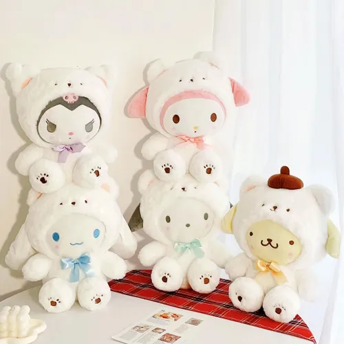 Peluche Kawaii Oso Blanco Muñeca Felpa Suave Regalo Niños