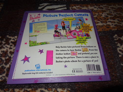 Barbie Picture Perfect Camera Libro De Tapa Dura Con Sonido (Usado)