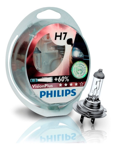 Lampara H7 Philips 55w 12v / Vision Plus - Blister X2