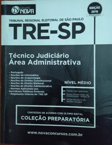 TRE SP - Curso Para Técnico Judiciário - Área Administrativa