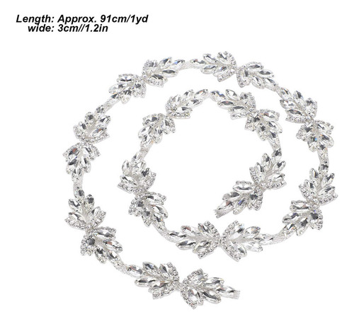 Apliques De Diamantes De Imitación De Cristal, 1 Yarda De A