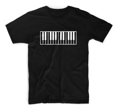 Remera 100% Algodón Peinado Premium Musical Piano Pianito