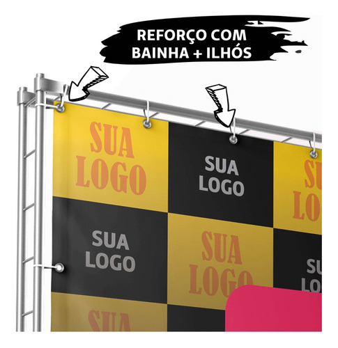 Banner Faixa Lona Com Ilhós Personalizada 1,80 X 2,20 Mts