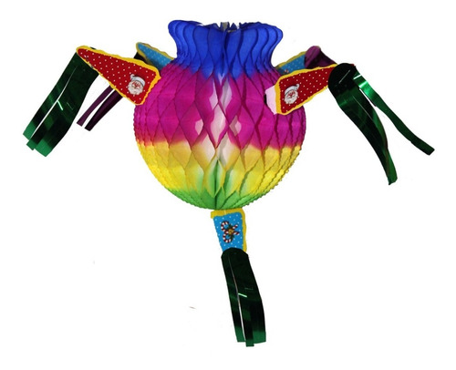 Decoración Piñata Navideña No.1 Multicolor 10 Pza.