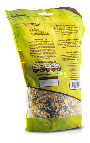 Imagen 4 de 6 de Semillas Aves Loros Y Cacatúas Semillas 500gr Red Kite