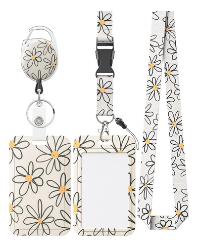 Soporte Para Insignias De Flores Blancas Con Carrete