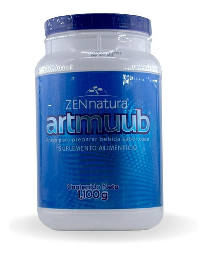 Artmuub 1.1 Kg Colageno Hidrolizado, Glucosamina Zen Natura Sabor Coco