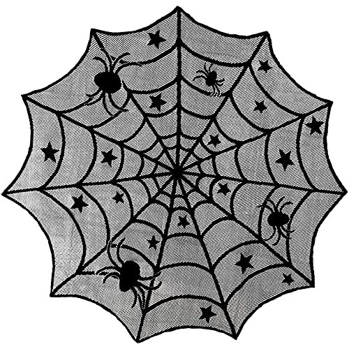 3 Pieces Halloween Lace Spiderweb Tablecloth Fireplace ...