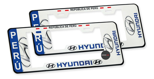 Portaplaca Estilo Europeo Universal Hyundai 2pcs