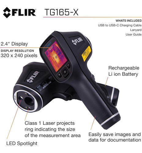 Flir Tg165-x - Herramienta De Imagen De La Cámara Térmica