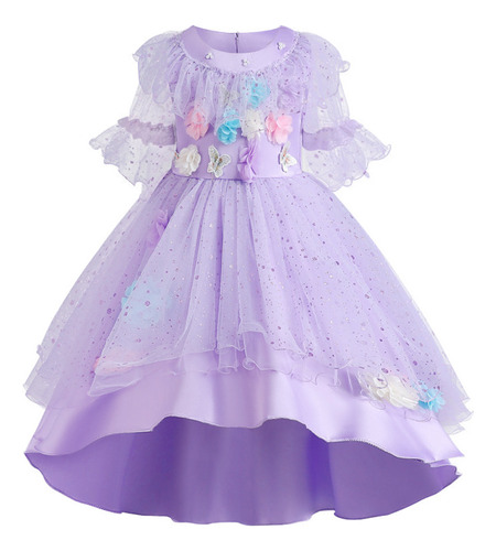 Vestido Infantil Magic Full House Purple Puffy