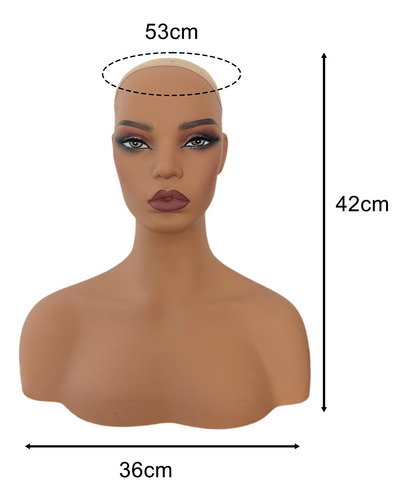Cabeza De Maniquí Femenina Con Soporte Para Peluca Al