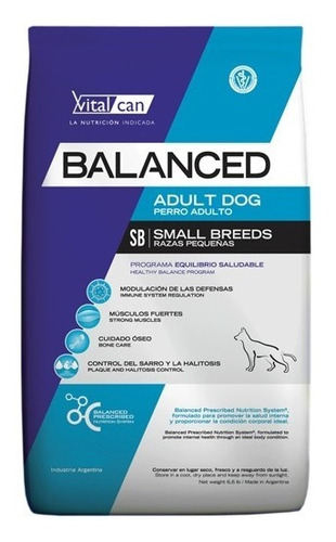 Vitalcan Balanced Perro Adulto Razas Pequeñas X 3 Kg