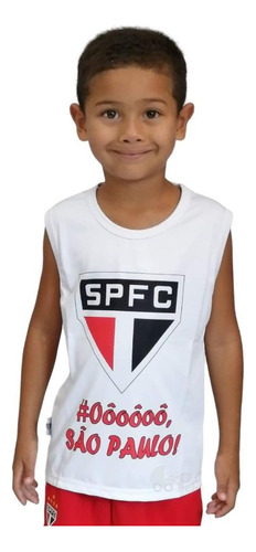 Camiseta Regata Infantil São Paulo Oficial