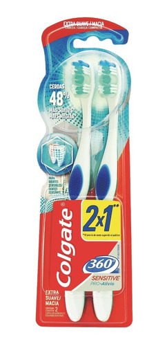 Cepillo Dental Colgate 360° Sensitive Proalivio 2x1