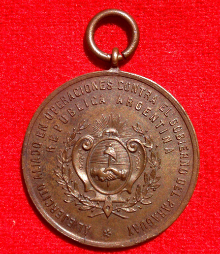 Medalla Del Ejercito Argentino Por La Guerra Del Paraguay