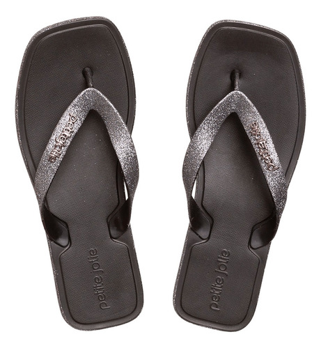 Chinelo Petite Jolie Square Preto - Pj6611