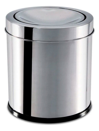 Lixeira Inox 5,4 Litros Basculante Brinox 3032/202 Cor Prateado