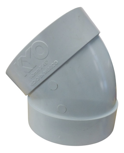 Pack-2-codete De Pvc 6pulgadas De 45 Grados