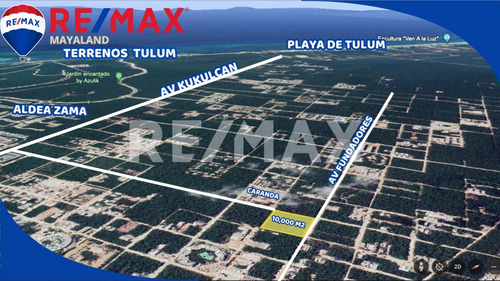 En Venta 5,000 M2 Region 15 De Tulum 3 Frentes (2 Esquinas)