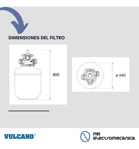 Imagen 8 de 10 de Kit Vulcano Pileta 8x4x1.5m Filtro Vc30 + Bap075 - 50.000lts