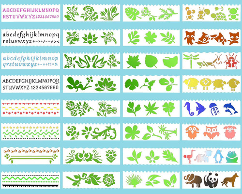 32 Plantillas Para Pintar Sobre Madera, Papel, Lienzo, Roca,