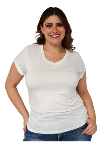 Playera Básica Talla Extra, Modelo 0013 (blanco)