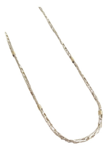 Cadena Soga N° 3 Plata 925 Oro 18k Largo 55/ 60 Cm. Garantía