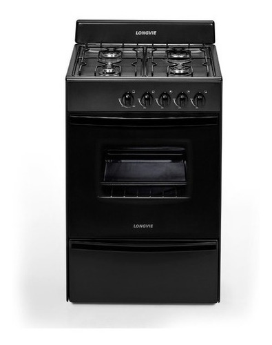 Imagen 2 de 3 de Cocina A Gas Longvie 12231g 56cm Grafito Cajón Parrilla