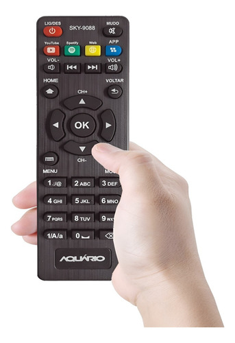 Controle Remoto Compativel Conversor Aquario Smart Stv 2000