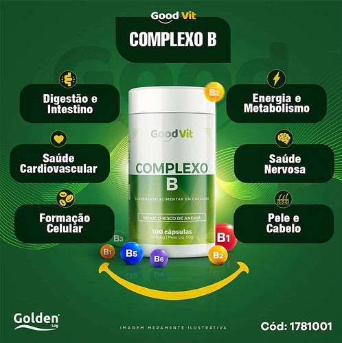 Kit 2 Complexo B Com 100 Capsulas Cada - Good Vit