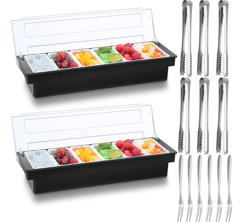 Gandeer 2 Bandeja Guarnicion Refrigerada Hielo Contenedor 6