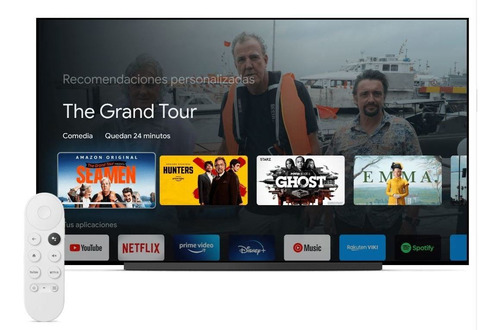 Imagen 3 de 6 de Google Chromecast with Google TV de voz 4.ª generación 4K 8GB snow con 2GB de memoria RAM