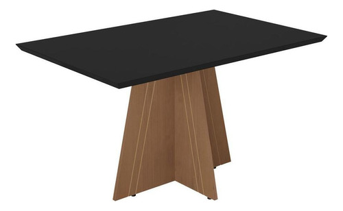 Mesa De Jantar 136 Cm Denver Multimóveis Ex2001 Mad/preta