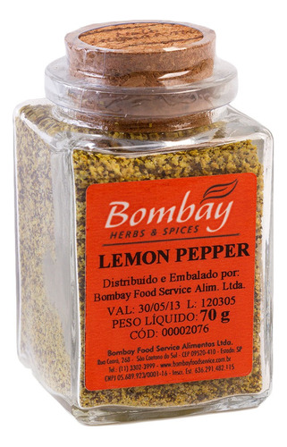 Lemon Pepper Bombay Vidro 70g