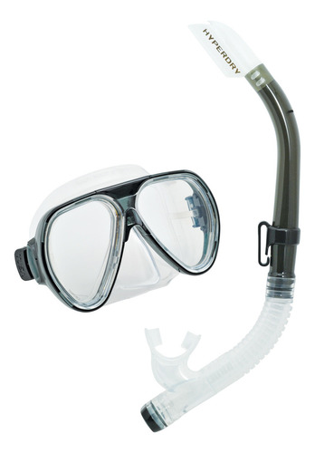 Kit Equipo Máscara Y Snorkel Tusa Uc-2546 Color Negro