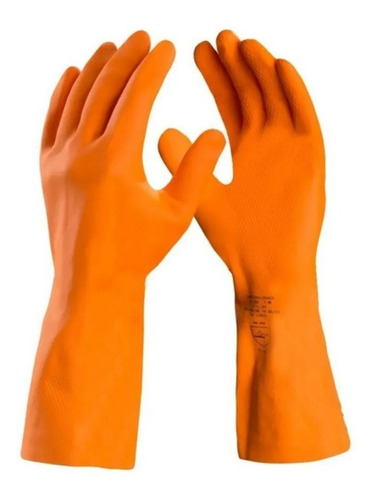 Imagem 1 de 3 de Luva Proteção Reforçada Max Orange Látex Danny Da208d