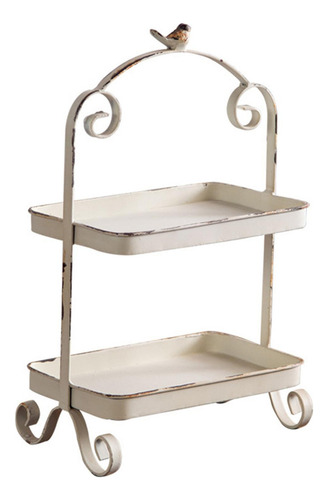 Cesta De Almacenamiento De Escritorio De 2 Niveles,