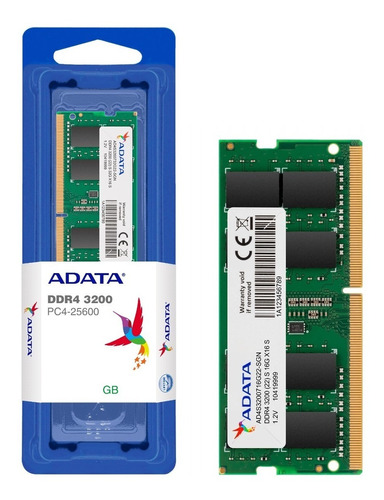 Memoria Ram Ddr4 16gb 3200 Mhz Notebook Adata Sodimm Backup