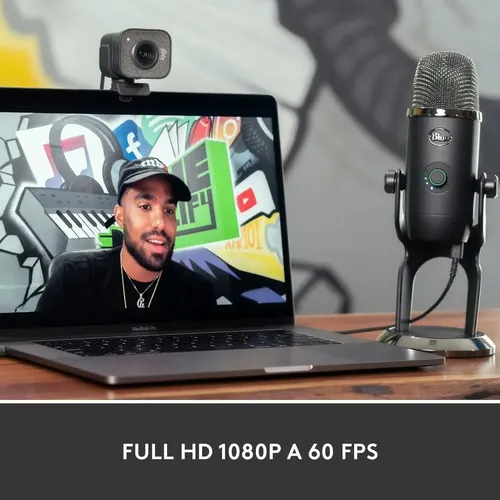 Webcam Full HD Logitech StreamCam Plus com Tripé Incluso