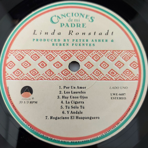 Linda Ronstadt - Canciones De Mi Padre Insert Lp